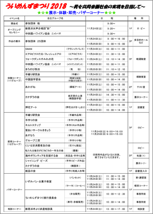 ういめんずまつり2018予定